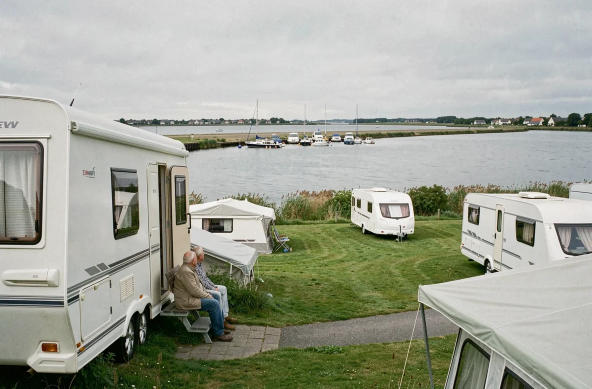 Camping Le Port-Blanc en Ille-et-Vilaine avec emplacements en bord d'estuaire et bateaux amarrés