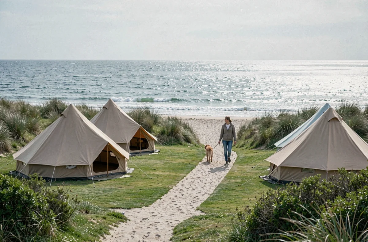 Camping La Touesse avec vue sur la mer et dunes en Ille-et-Vilaine proche de la plage